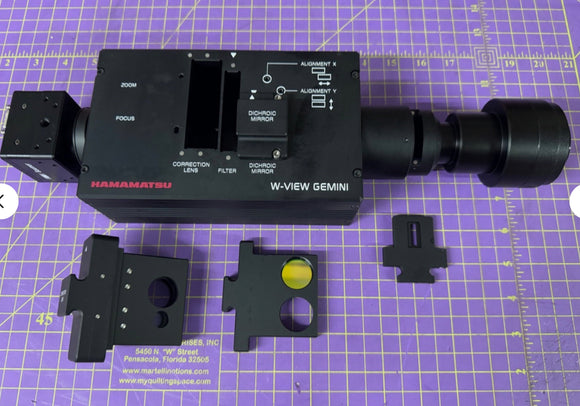 Hamamatsu W-View Gemini Image Splitter SKU: A12801-01 with Baumer HXC20 CCD
