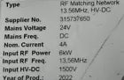 AMAT 0190-89867 RF Matching Network 13.56MHz , HV-DC module , 24V DC , 6KW