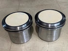 Lot of 2 Fritsch Grinding beakers 250ml type C, stainless steel PN: 01.462.0221