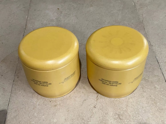 Lot of 2 FRITSCH Zirconium Grinding Jar PN: 50.2110.00