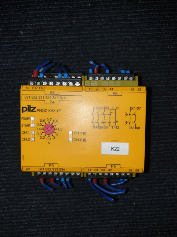 Pilz Safety Relay, PNOZ XV3.1P, 3 Second Selectable, 24VDC, Screw Terminals, 3N/O 1N/C 2N/O T 777522